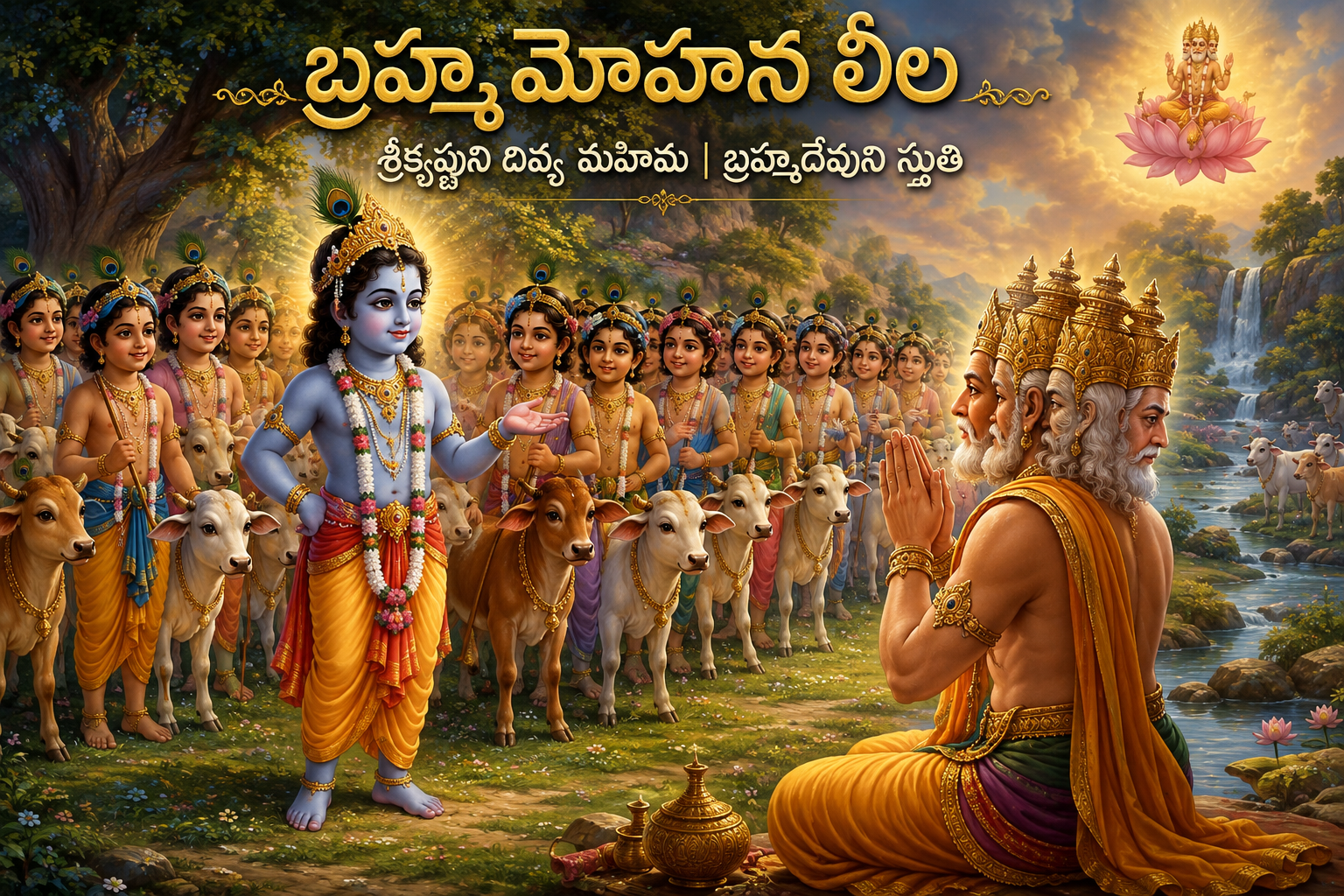 శ్రీ మద్భాగవతం – బ్రహ్మమోహన లీల – శ్రీకృష్ణుని దివ్య మహిమ | బ్రహ్మదేవుని స్తుతి